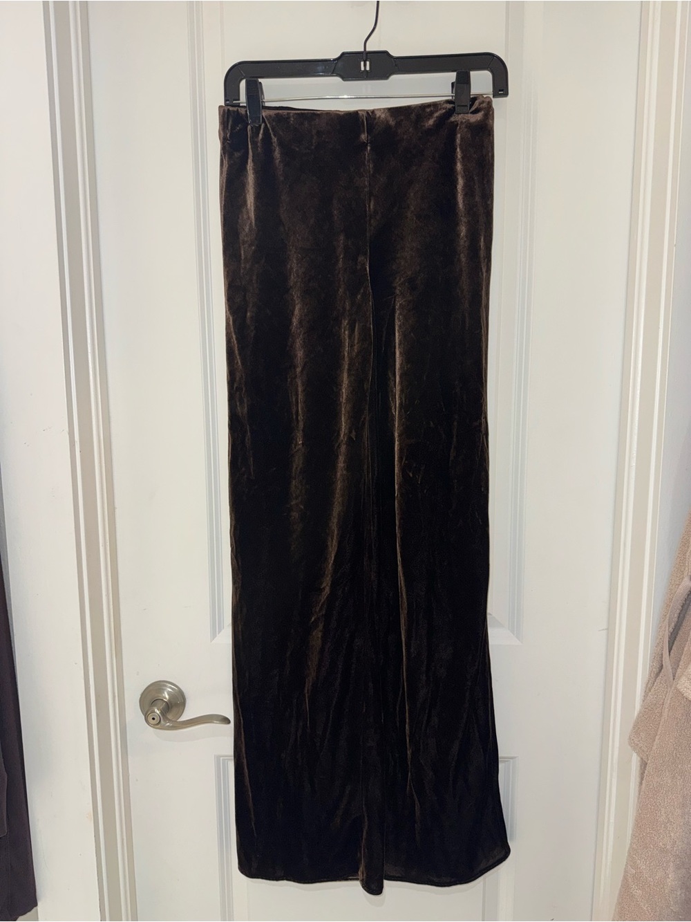 Anthropologie Tilda Velvet Wide Leg Pants XXS Cocoa Brown Holiday - Picture 4 of 16
